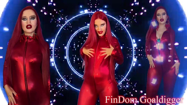 FinDom Goaldigger: Трансформация блестящего боди