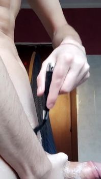 I Shave My Hard Cock
