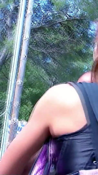 Sexy skinny teen Krystal fucked by step brother at casting outdoor