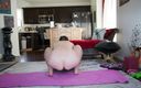 Aurora Willows large labia: Nude Yoga Workout