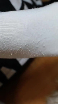 Overknees putih & bermain nilon dalam penyayang - keseronokan berlapis lembut