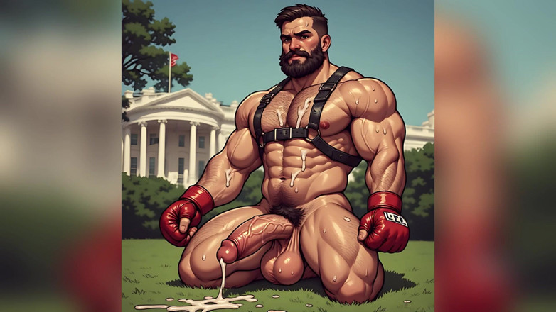Erotic Man: Твердые члены кончают за пределами ai-искусства