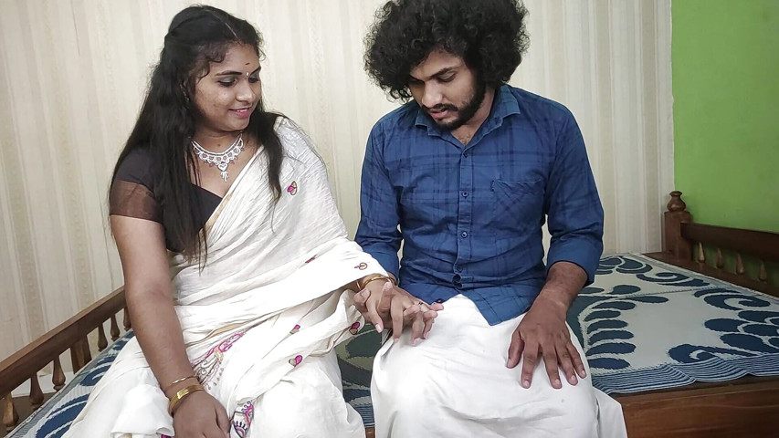 Vaishnavy and Sharun Raj First Night Romance, Kerala Dress Hot First Night, Wedding Costume Sex Romance, Mallu First Night (Vaiga varun)
