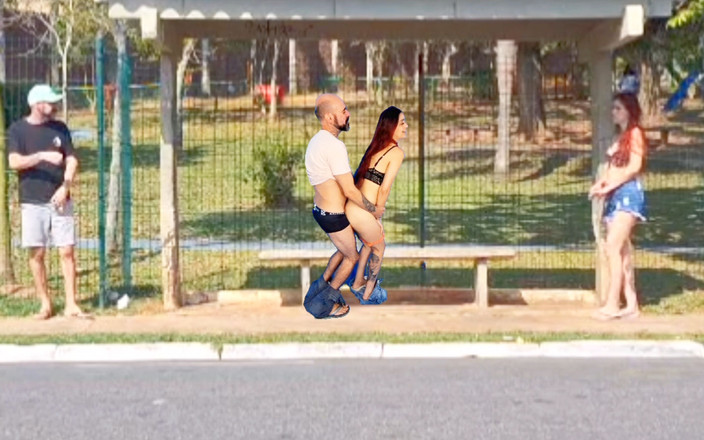 ksalnovinhos: 人々の真ん中でのセックス、屋外、バス停、たくさんの狂気