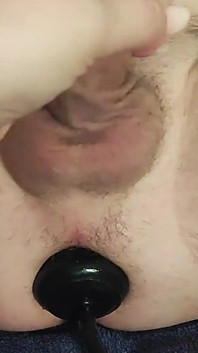 Orgasmo e dilatatore anale gonfiabile per mio marito porcello