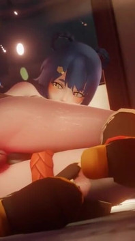 Xiangling Gets Her Ass Penetrated on the Kitchen's Floor First Time Anal Genshin Impact Porn Aether