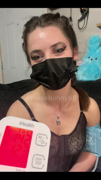 Self Auto Bp Cuff Vibrator Orgasm and Breast Play in Black Lingerie