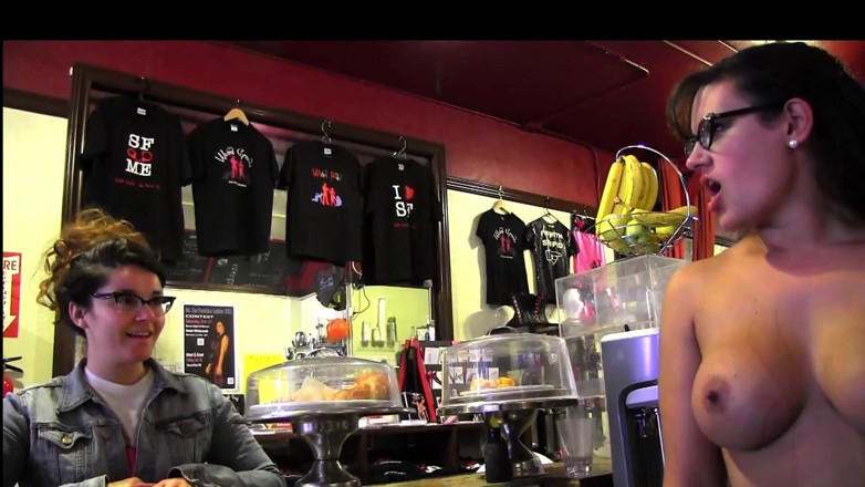 Lesbian Illusion: First time young clerk seduced in a bakery by the...