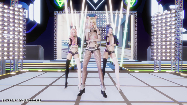 3D-Hentai Games: Red Velvet - Russian Roulette Ahri Evelynn Akali Seksowny striptease League...