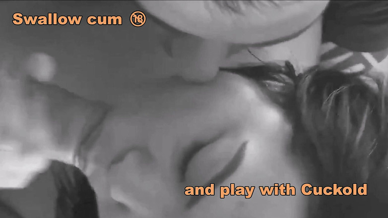 Cuckoby: Menelan air mani di depan cuckold