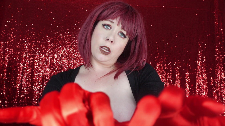 Deanna deadly: В видео от первого лица получает щекотка на День Святого Валентина до оргазма в красных атласных перчатках от GF