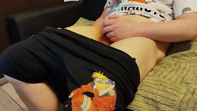 ShiroiHenjin: Chubby Nerd Boi Watches Porn and Cums Twice