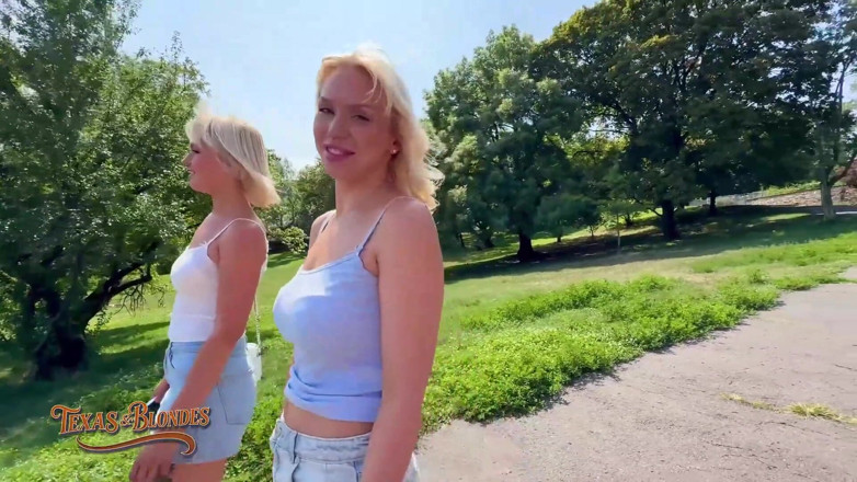 Texas and blondes: Mr. Texas Gets Park Blowjob Before Apartment Threesome Creampie!
