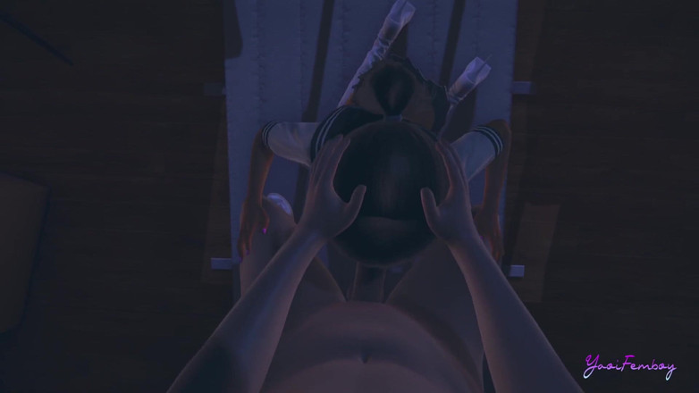 Yaoitube: Yaoi Femboy - Simon suce une bite et se fait baiser...