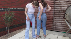 rosarosebud: Lesbian Kissing & Jeans Wetting W Rosa & Carrie