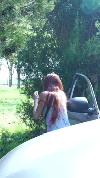 Kencing awam di jalan raya dan membasuh windshield saya dengan kencingnya
