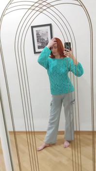 I Knitted Myself a Top and a Sweater, Bragging 3