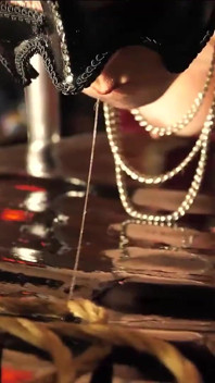 Slut Kika was tied up and whipped by two Mistress