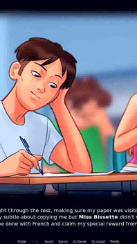 Summertime saga: il ragazzo del college sta facendo sesso con il suo professore di francese nel suo ufficio ep 120