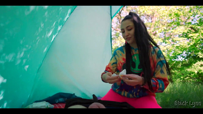 YSP Studio: Slutty Hippie Jerked Me off for Free in Her Tent