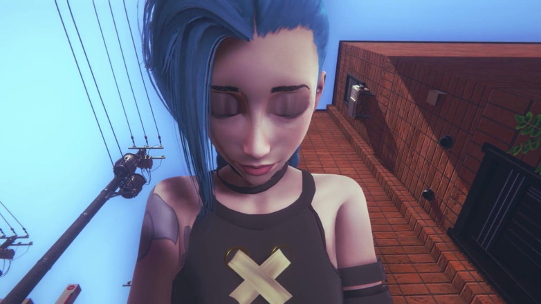 Waifu club 3D: Jinx ขี่ควยคุณ POV