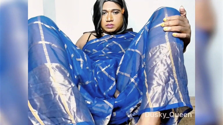 akhilzq: Indian Trans Akhila Dancing in a Saree, Then Gets Nude