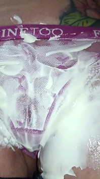 Fetish Cream in Pantyhose and Panties Masturbation Cream