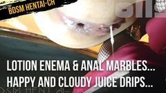BDSM_HENTAI-ch: Lotion Enema & Anal Marbles...happy and Cloudy Juice Drips...anal Orgasm. (05-)