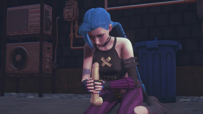Waifu club 3D: Jinx suka melancap zakar besar