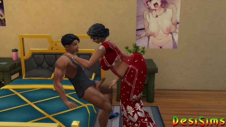 Desi Sims: Indian Young Boy Fucked His Stepmom in The Shower