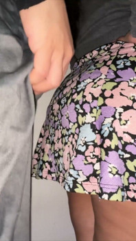 Big-assed Woman Touches a Stranger's Erect Penis. Flash Dick!!