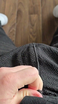 Lunch Break - Hot Stepdaddy Rubs His Fat Cock Through White Calvin Klein