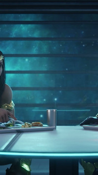 Wonder Woman tidak puas hati dengan kelipan mencuba zakar futa brada besar - animasi creampie dubur