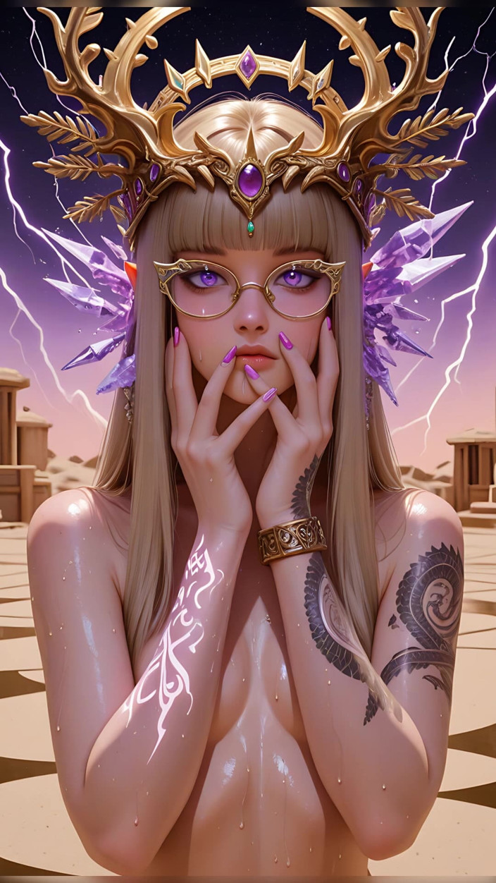 LustRender: Lustrender Cobra Queen Diaporama - Arcane Glow, temple céleste flottant