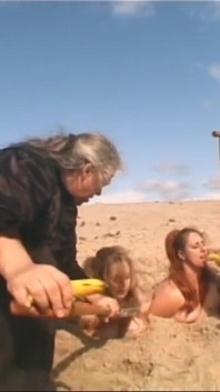 Fat ass and spanking, on the beach part 2