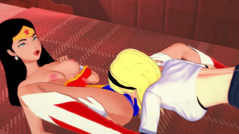 Hentai Smash: ซูเปอร์เกิร์ลกับวันเดอร์วูแมนมีเซ็กส์เลสเบี้ยน กรรไกรหีจนแตก DC เลสเบี้ยน เฮนไต