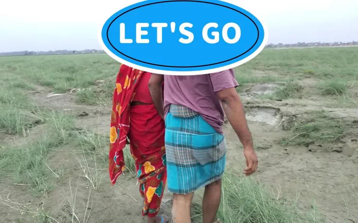 Sabina244: Housewife in Red Saree Goes for Her Goat and Met...