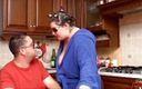 Vere Casalinghe Italia.: Fat guys fuck each other in the kitchen while others...