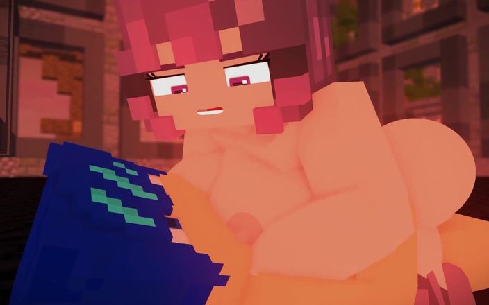 VideoGamesR34: Порно мир Апокалипсиса в Minecraft - девушке удается принять быстрый трах с этим счастливым чуваком