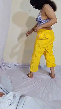 Indian Girl Wants to Ride Cock After Sexy Exercise, Like My Muslim Girlfriend Standing in Amazon Style Moaning My Cock
