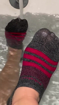 Fetish Stoking Basah Dalam Stoking Atletik