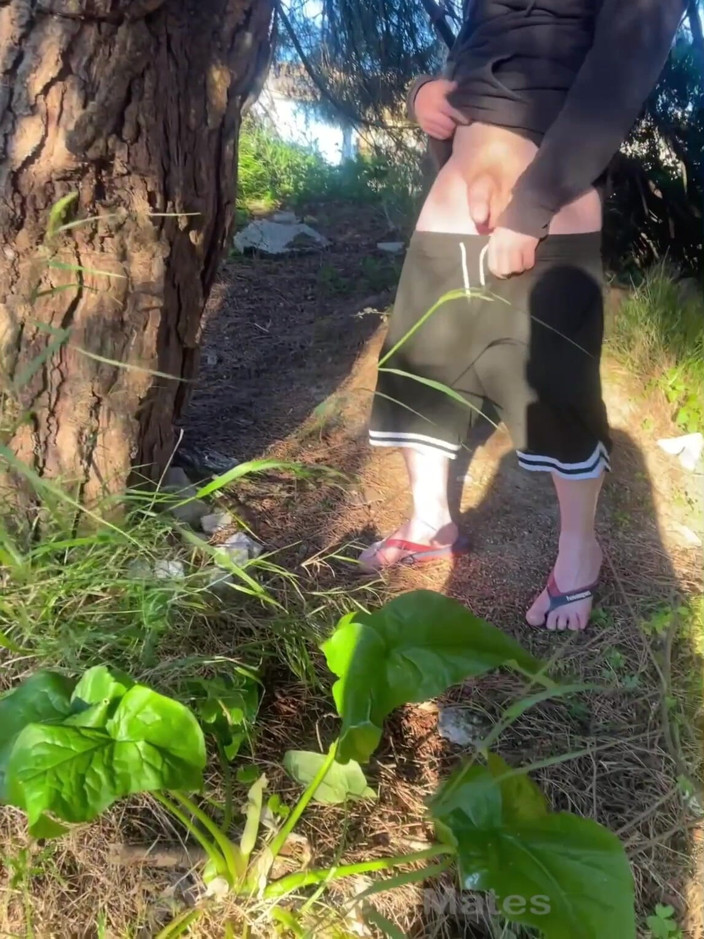 AmateurBoysPissing: A Redhead Boy Went for a Pee in the Woods...