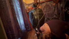 Aaexperiencesltd: Parte finale:- Domina satana & bag Man in catene e pallets...