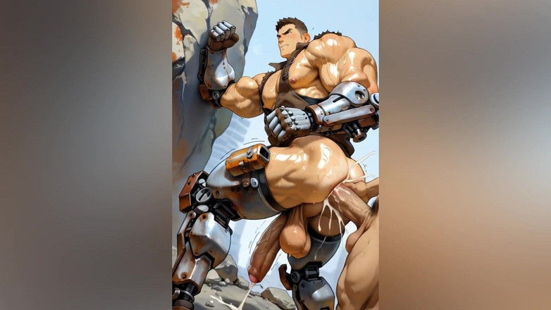 Gayming: Une énorme bite au cul rebondi se fait baiser