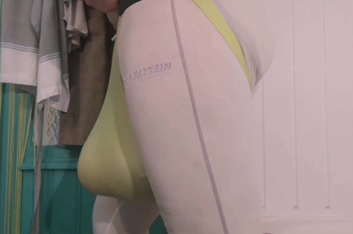 Monster_Meat_: Lingerie bulging 'strike a pose'