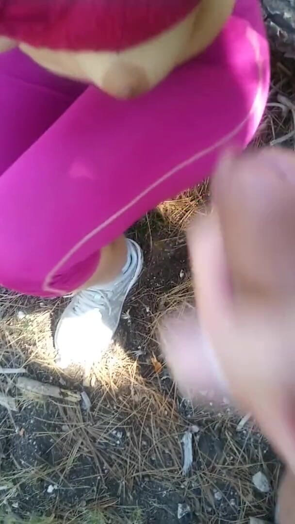 DragonGalaxy11: Horny hiker shows her tits for fun but also gets...