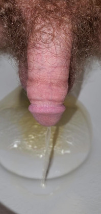Closeup of My Cock Peeing Over the Toilet 2