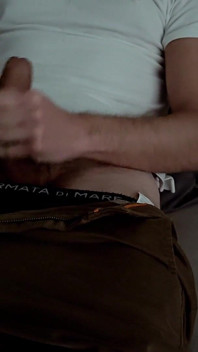 Dad Is Shameless When He's Home Alone and Cums on His Clothes