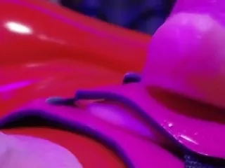 Eva Latexxx: Red Rubber Dominatrix Eva Latex Femdom BDSM Solo Strapon Toys...