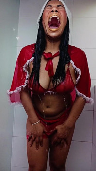 Bostezando En La Ducha En Navidad